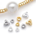 Triangular Metal Spacer Beads in Three Sizes and Three Finishes view 2