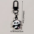 Panda Figure Black Clip Charms in Five Distinct Poses view 8