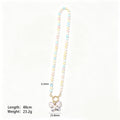 Colorful Round Bead Necklaces With Four Gold Tone Pendant Shapes view 9