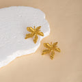 Thirty-Five Gold Tone Floral and Sculptural Stud Earrings view 6