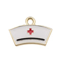 Enamel Zinc Alloy Stethoscope Syringe Heart charm pendants for DIY medical theme jewelry