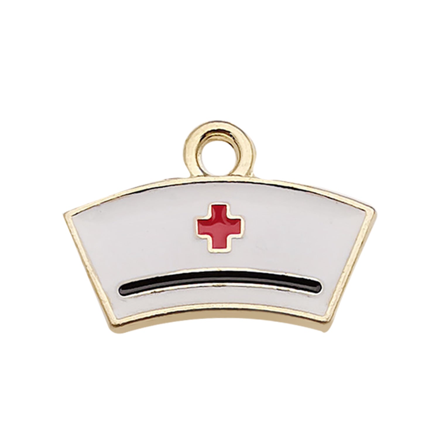 Enamel Zinc Alloy Stethoscope Syringe Heart charm pendants for DIY medical theme jewelry