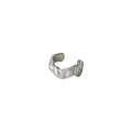 Silver Tone Open Adjustable Wavy Liquid Metal Band Ring view 5