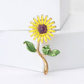 Sunflower Brooch In Yellow And White Petal Designs view 2