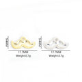 Enamel Mustache Charms in Five Colors and Two Metal Tones view 3