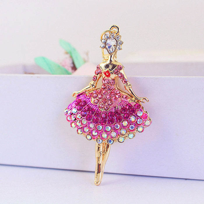 Colorful Dancing Angel Keychain Zinc Alloy Bag Charm