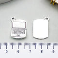 Antique Silver Zinc Alloy Calculator Computer Keyboard Charm Pendants for DIY Jewelry