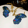 Gold Blue Butterfly
