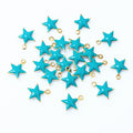 Colorful Enamel Star Charms With Gold Tone Loop in Nine Colors view 9