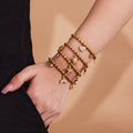 Marine and Heart Crystal Charm Bracelets in Gold Tone view 3