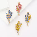 Crystal Wheat Sprig Brooch In Four Blue Pink And Yellow Mixes view 2