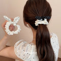 Polka Dot Pearl Bow Scrunchies And Ribbon Hair Ties view 3