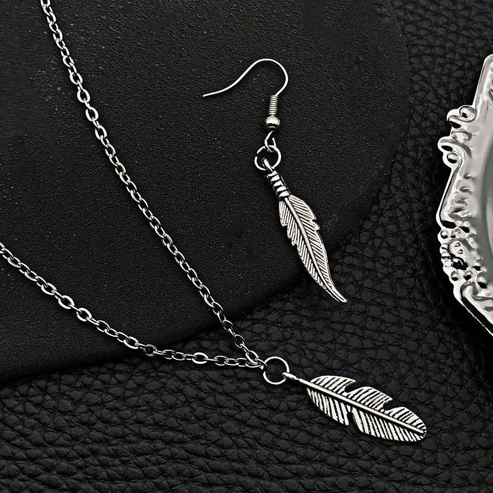 Vintage Zinc Alloy Leaf Feather Charm Pendants for DIY Necklace Earring Jewelry Making