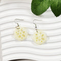 Gold or Silver Lotus Root Slice Drop Earrings with Random Option view 5