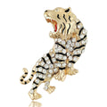 Crystal Tiger Brooch In 2 Color Variants For Jackets and Scarves view 1