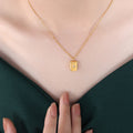 Starburst Zircon Pendant Necklaces Teardrop Rectangle Tags view 10