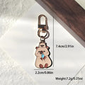 Enamel Capybara Keychain Charms Gold Lobster Clasp 4 Styles view 9