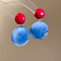Color Block Resin Geometric Drop Earrings In Two Designs view 6