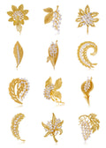 Gold Tone Grape Twelve Designs Metal Brooch Pin for Jackets and Lapels view 4