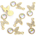 Polished Gold Silver Butterfly Alloy Charms in 18 Styles view 6