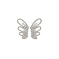 Silver Tone Butterfly and Wing Crystal Ear Cuffs Fashion Jewelry view 5