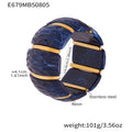 Marbled Resin Stretch Bracelet in Nine Colorways with Gold Tone Separators view 9