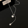 Silver Tone Star Pendant Necklace In Two Asymmetric Styles view 7
