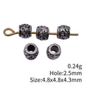 Antique Silver Metal Vine Scroll Large Hole Bead For Jewelry Making view 3
