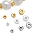 Faceted Metal Rondelle Spacer Beads in Three Sizes and Finishes view 5