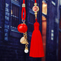 Mixed Persimmon Car Hangers in Seven Motif Combinations plus One Plain Tassel view 4