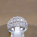 Wide Full Pave Marquise Cluster Cocktail Band Ring view 1