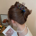 Multicolor Acrylic Bubble Bead Star Hair Claw Clip view 4