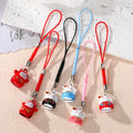 Lucky Cat Bell Phone Charms Alloy Maneki-Neko Cord Straps 6 Styles view 1