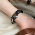 Wavy Marbled Open Resin Cuff Bracelet In Fifteen Colors view 9