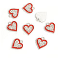 Enamel-Look And Crystal-Accented Black Gold Heart Alloy Charms in 12 Styles view 8