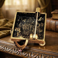 Vintage Gramophone Brooch in Silver and Gold Tones view 3