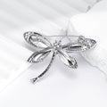 Dragonfly Crystal Two Designs Metal Brooch Pin 5.3 x 5 cm view 3