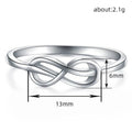 Minimal Infinity Knot Slim Ring In Three Metal Tones view 4