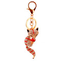 Gold-Tone Rhinestone Fox Keychain Charm in Four Colors and Random Option view 5