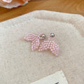 Pastel Beaded Mermaid Tail Stud Earrings With Silver-Tone Ball Studs view 6