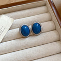Colorful Resin Leopard Heart And Oval Stud Earrings view 6