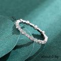 White Metal Thin Bezel Clear Stone Band Ring Sizes 6 to 10 view 4