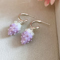 Textured Strawberry Drop Earrings in Five Candy Colors view 7