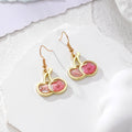 Cherry Shape Resin Dried Flower Drop Earrings 4 Colors view 5