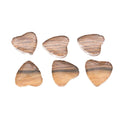 Clear Heart Glass Cabochons in Six Graduated Sizes view 5