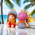 Jeweled Winter Girl Doll Keychains in Four Hat Colors plus Assorted Option view 5