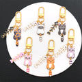 Seven Cat and Fish Bone Metal Clasp Keychain Designs view 1