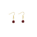 Red Bead Necklace Bracelet and Earring Three Piece Set view 5