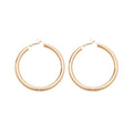 Large Round Metal Hoop Earrings In Three Finishes Statement Jewelry view 5
