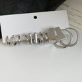 Geometric Metal Hoop Earring Sets Six Pairs Gold Or Silver view 7
